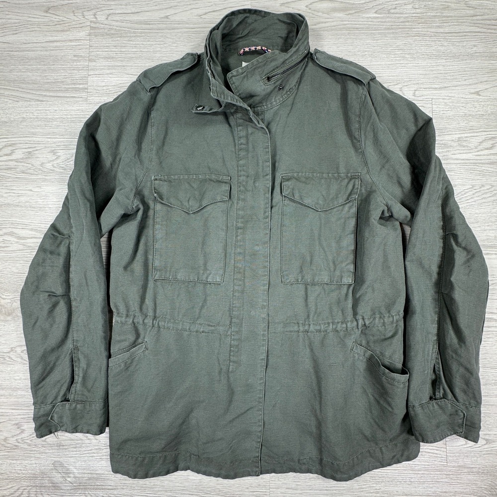 Thread & Supply Women's Utility Jacket Green Medium Utility‎ Field Military Coat